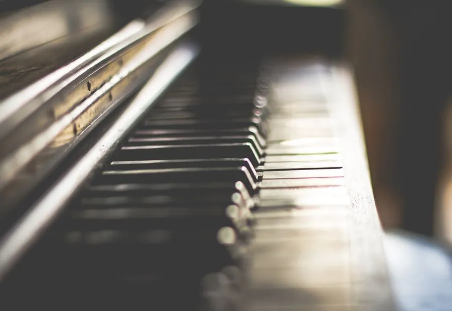 Phím đàn piano điện cận cảnh ánh sáng ấm