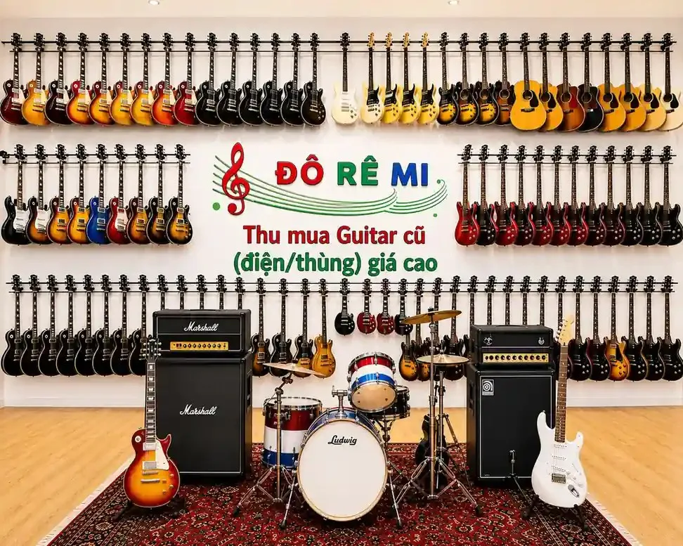 Dịch vụ thu mua đàn guitar cũ giá cao của các thương hiệu lớn tại Đô Rê Mi 2000